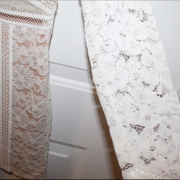 NWT Express Cream Lace Dress Size 2 - Picture 7 of 8